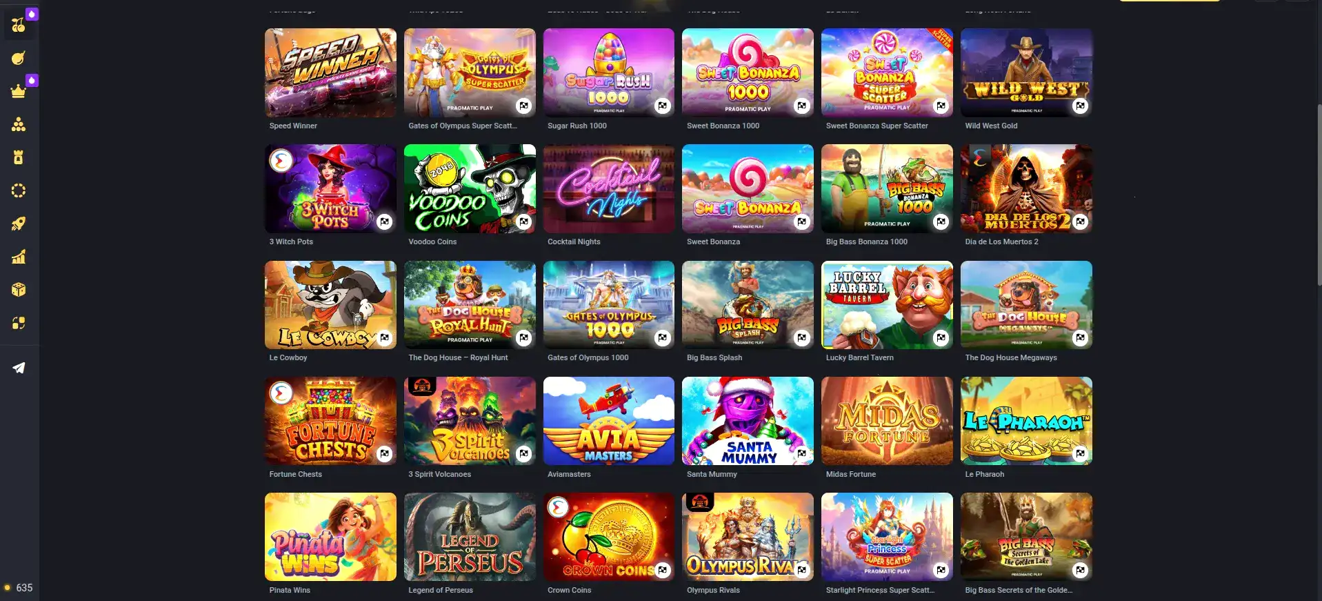 Экран мобильного приложения Platinum casino с игровым процессом